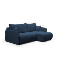 ECKSOFA Claudio 3 Sitzplätze Dunkelblau - Blau, Holz (207/148cm) - Petits-meubles