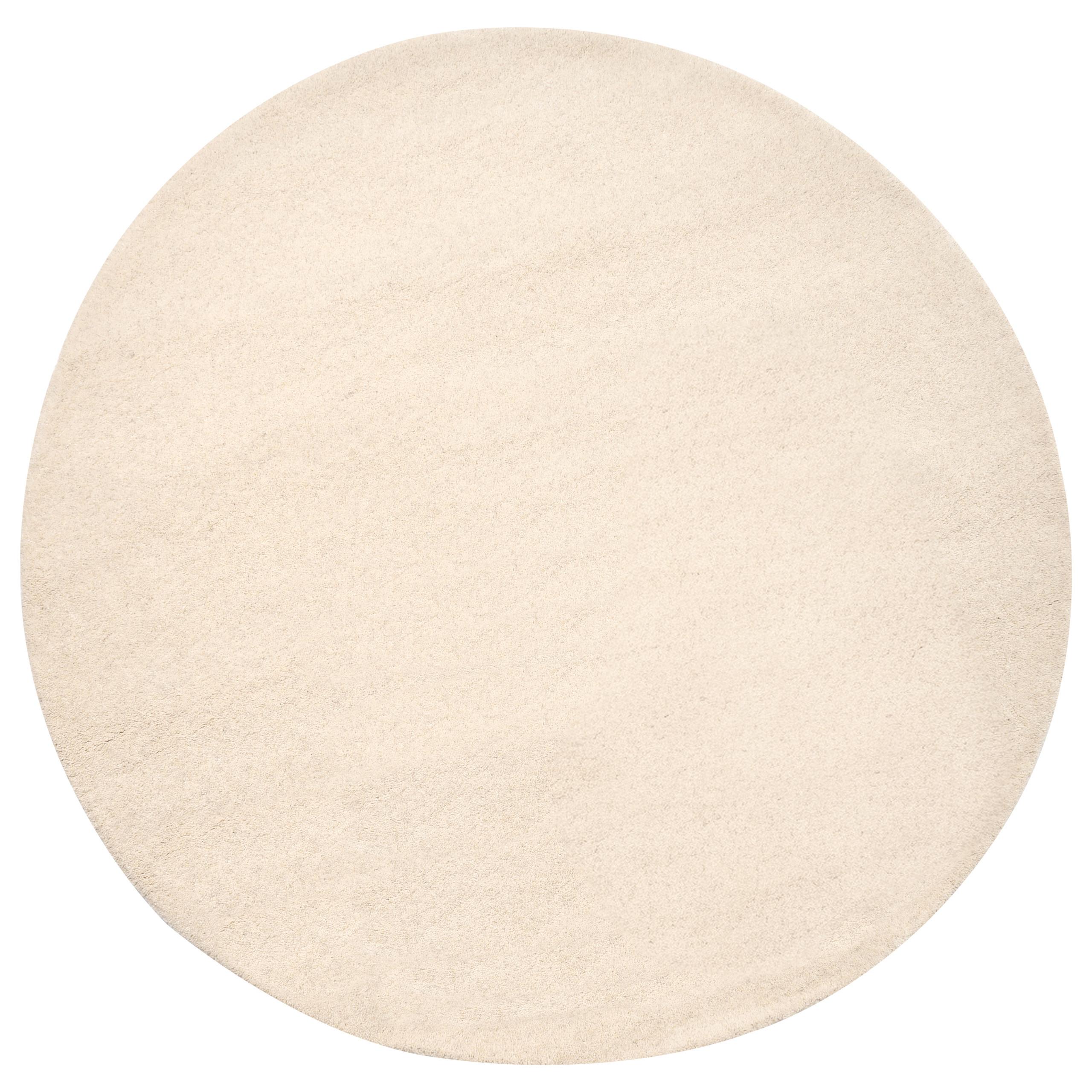 TEPPICH Cremeweiß 140 cm Wolle Vasco - Creme, Textil (140/140cm) - Beliani