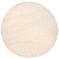 TEPPICH Cremeweiß 140 cm Wolle Vasco - Creme, Textil (140/140cm) - Beliani
