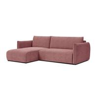 ECKSOFA TAUER 3-Sitzer rechts, altrosa - Altrosa/Schwarz, Holz/Textil (248/173cm) - Wozimo