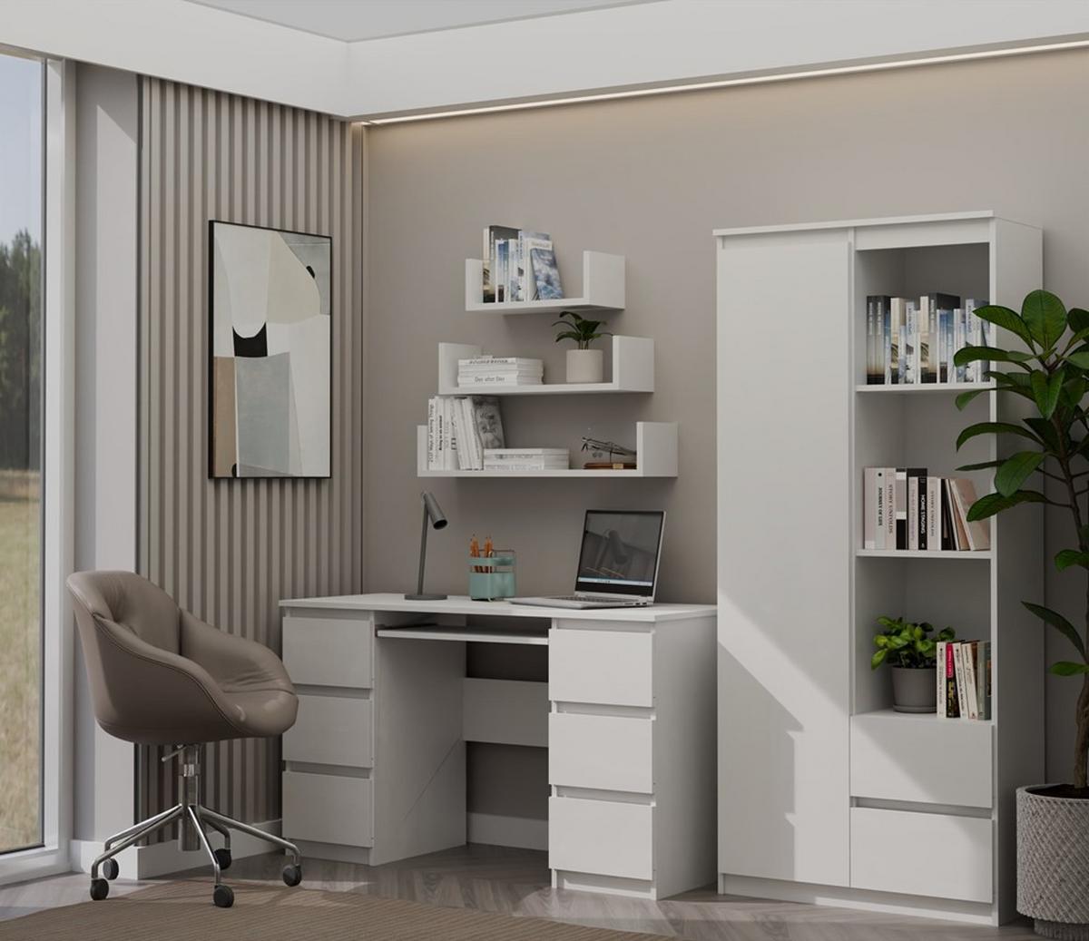 BÜCHERREGAL Weiß 80/180/35 - Weiß, Holzwerkstoff (80/180/35cm) - RAUMHIRSCH FURNITURE