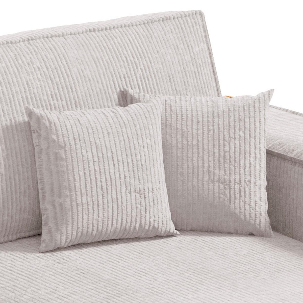 ECKSOFA Isaac 3 Sitzplätze Weiß - Weiß, Holz (257/148cm) - Petits-meubles