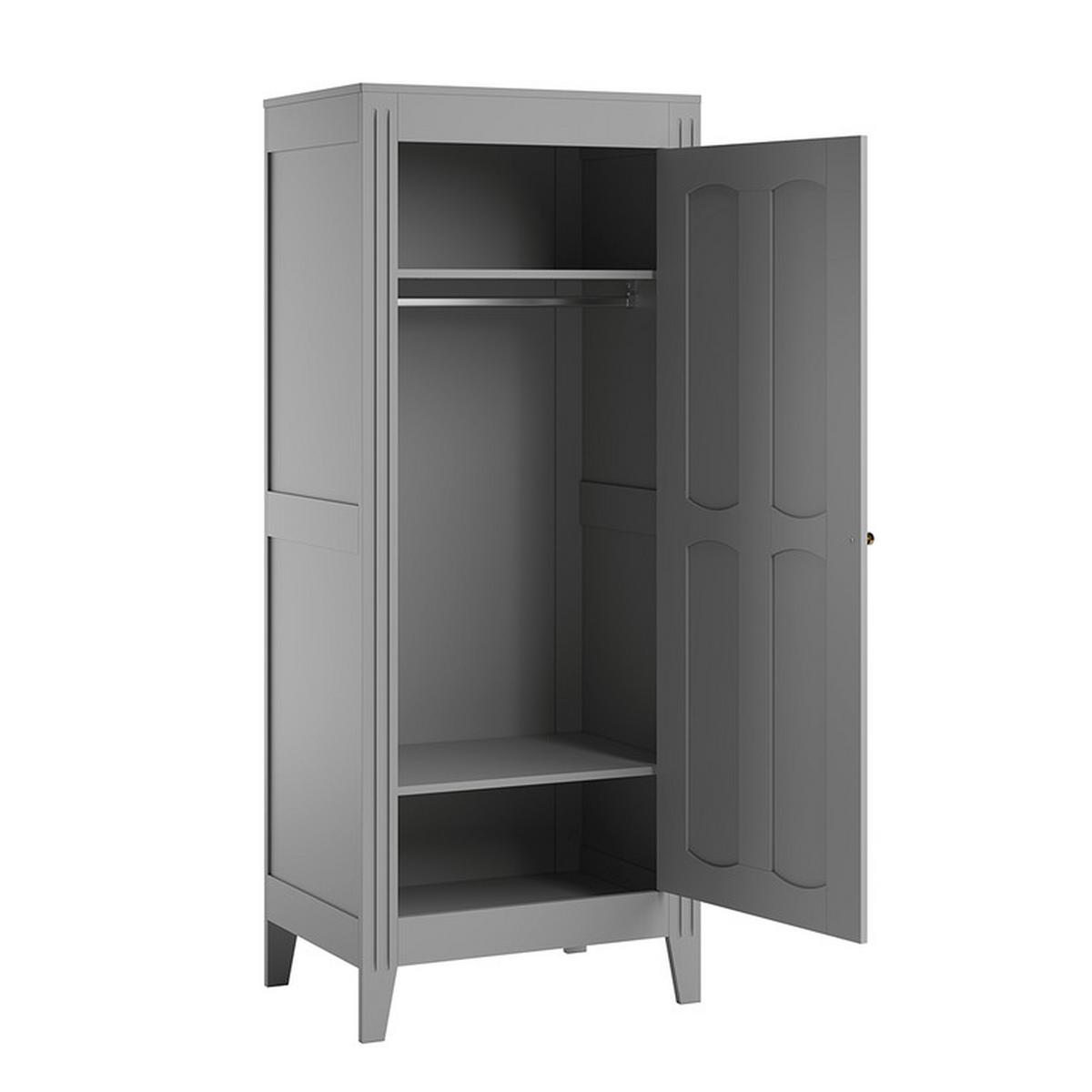 BABYZIMMER 2-teilig Grau - Grau, Holzwerkstoff (100/192/55cm) - Petits-meubles