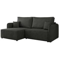ECKSCHLAFSOFA MESTO L Dunkelgrau Struktur - links - Dunkelgrau/Schwarz, Kunststoff/Textil (227/147cm) - MKS