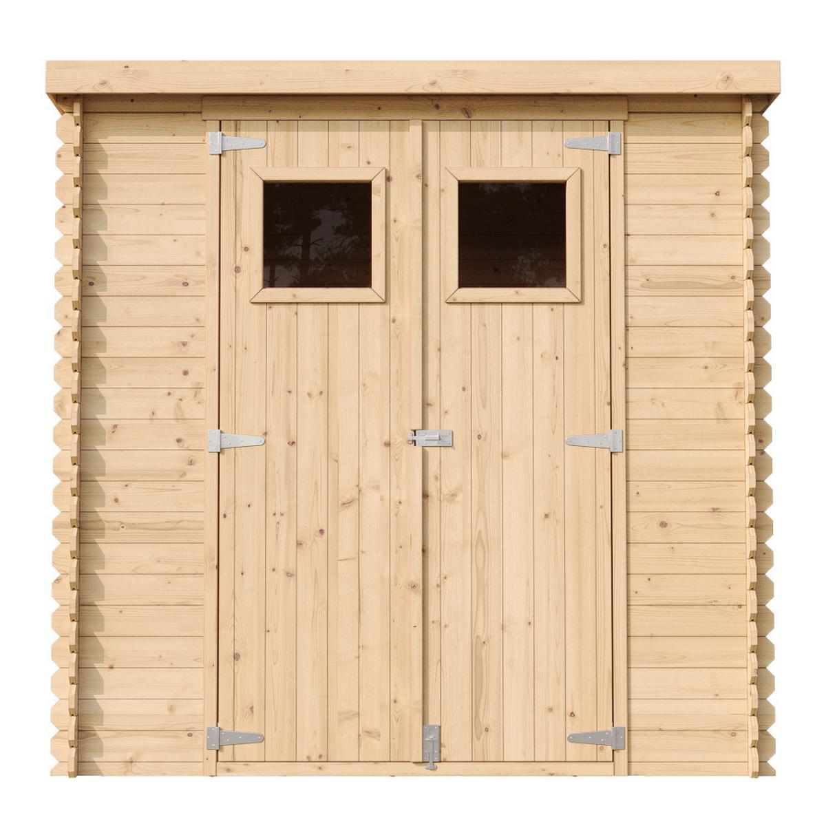 HOLZ-GARTENHAUS - B204xL142xH200 cm/ 2,22 m2 - M311 - Beige, Holz (204/200/142cm) - Timbela
