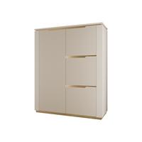 KOMMODE Hilafin 4D - Sandfarben/Goldfarben, Holzwerkstoff/Kunststoff (106/131/40cm) - MIRJAN24
