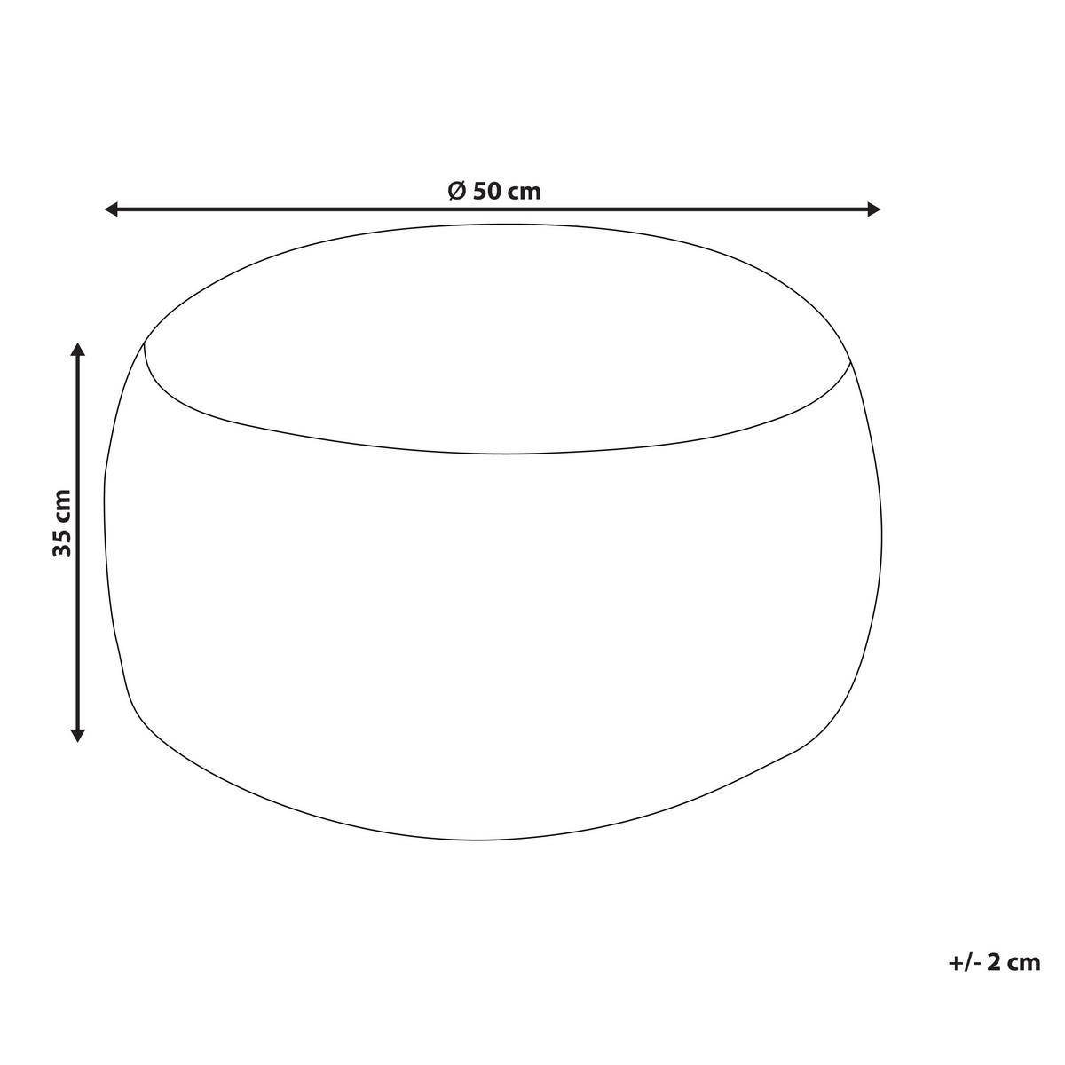 POUF Baumwolle Braun Kandhkot - Braun, Kunststoff (50/35/50cm) - Beliani