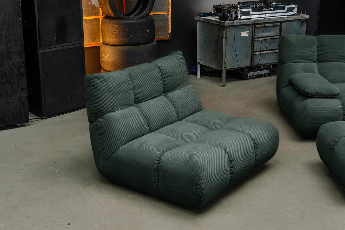 SITZGRUPPE VIVIEN 3ER SET Smaragdgrün Cord (1er-Set) - Smaragdgrün, Kunststoff/Textil (359/85/510cm) - KAWOLA