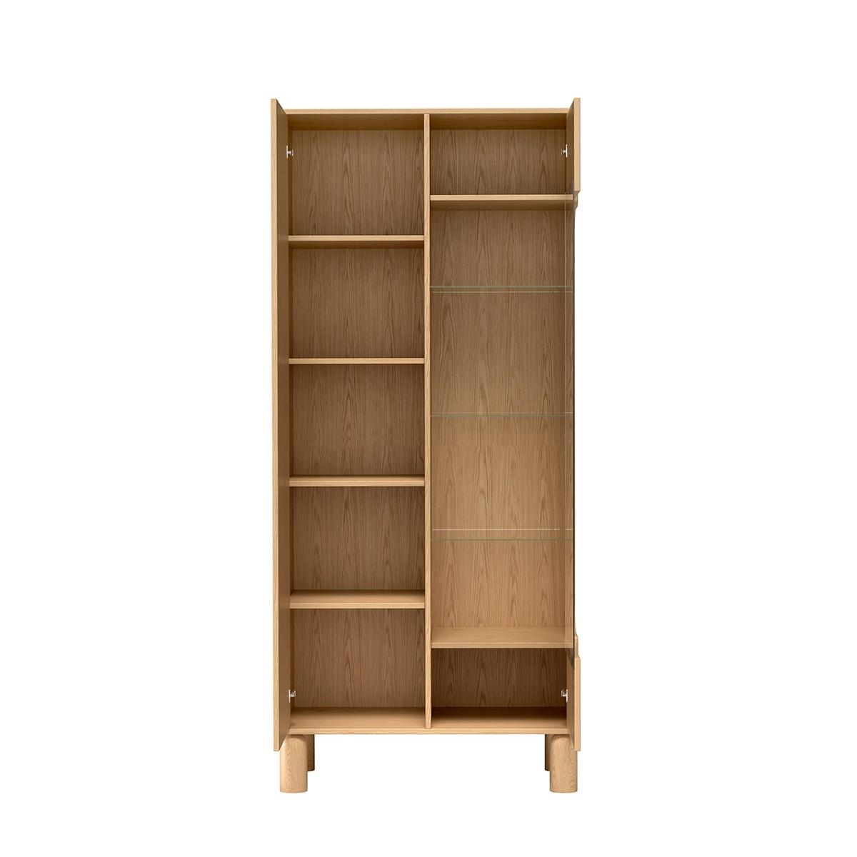 VITRINE SABBIA 197/89 cm in Eichefarben - Braun, Holzwerkstoff (89/197/40.6cm) - MASSENO