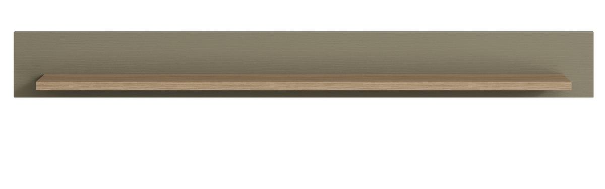 WANDBOARD Salbei grün, Eiche 150 cm, Wandregal skandinavisch - Salbeigrün/Eichefarben, Holzwerkstoff/Metall (150/17/17cm) - Furn.Design
