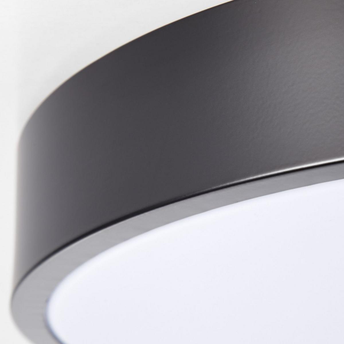 DECKENLEUCHTE Slimline G97013/06 - Schwarz, Metall (33/33/6.5cm) - Brilliant
