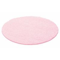 HOCHFLORTEPPICH RHEIN, einfarbig, Rosa, Ø 200 cm - Rosa, Textil (200/200cm) - KADIMA DESIGN