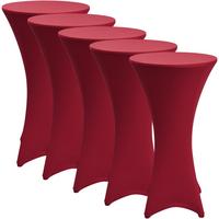 STEHTISCHHUSSE Stella Ø 80cm Bordeaux (5tlg) - Bordeaux, Textil (80/110cm) - Beautissu 