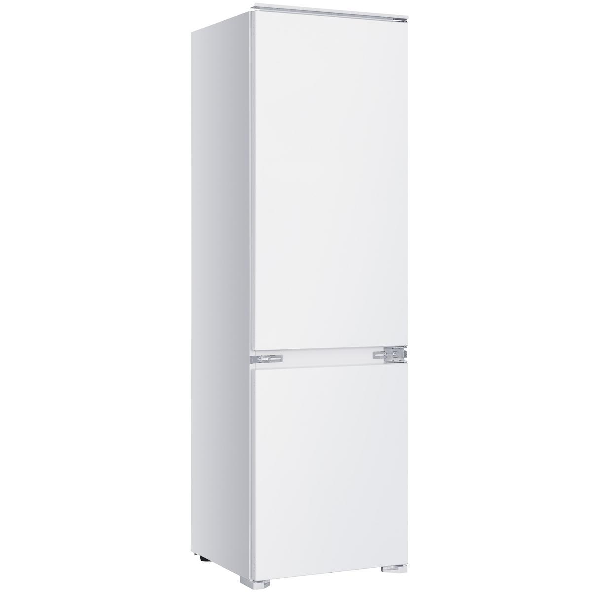 KÜHL-GEFRIER-KOMBINATION Einbau, 178cm Nische, 249 Liter, Schlepptürtechnik, Einbaukühlschrank mit Gefrierfach, CFB2491E - Weiß, Glas/Kunststoff (54/178/54cm) - homeX