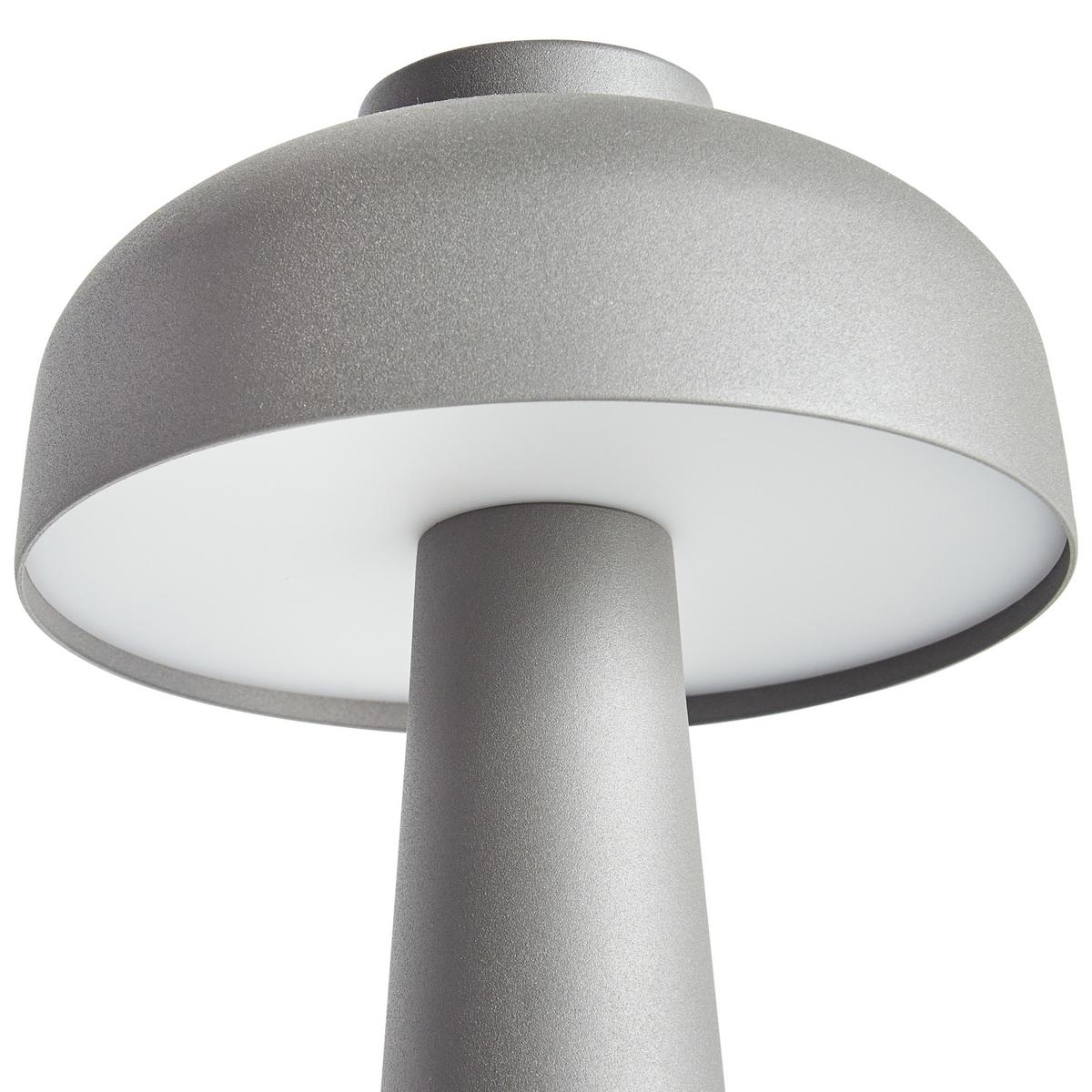 LED-TISCHLEUCHTE Grau/Weiß/Schwarz Agusan - Schwarz/Weiß, Metall (14/14/25cm) - Beliani