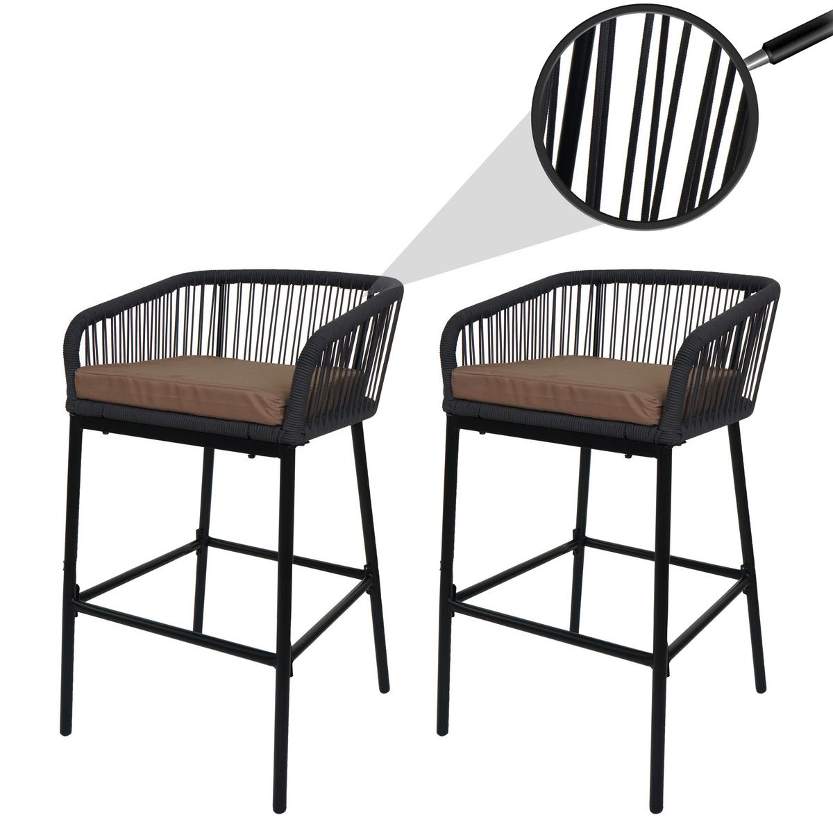 BARHOCKER Anthrazit, Taupe - Taupe/Anthrazit, Metall (51/92/53cm) - MCW
