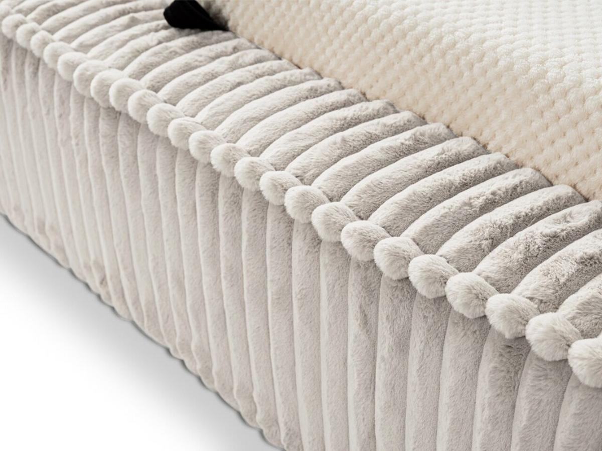 POLSTERBETT Lago 180x200 Hellgrau - Hellgrau, Textil (180/200cm) - Graingold