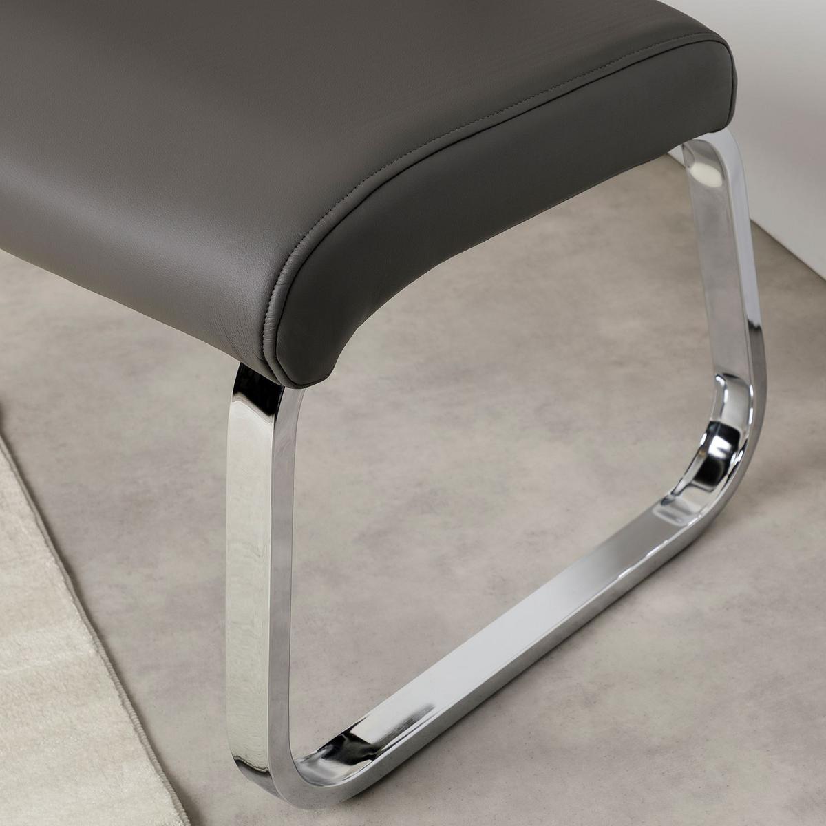 ESSZIMMERBANK VILAS grau - Grau, Textil/Metall (135/87/56cm) - IDIMEX