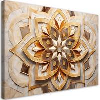 WANDBILD wohnzimmer Wandbild beige blume 3d - Beige, Textil (60/40cm) - Feeby