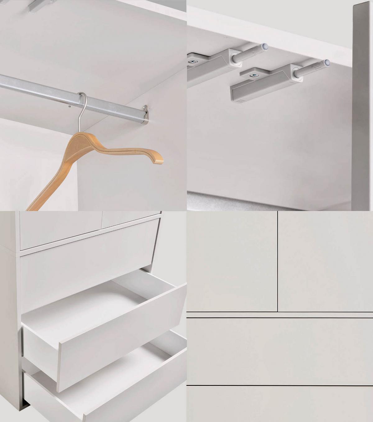 KLEIDERSCHRANK Robe - Beige, Holzwerkstoff (180/234/58cm) - Mokebo