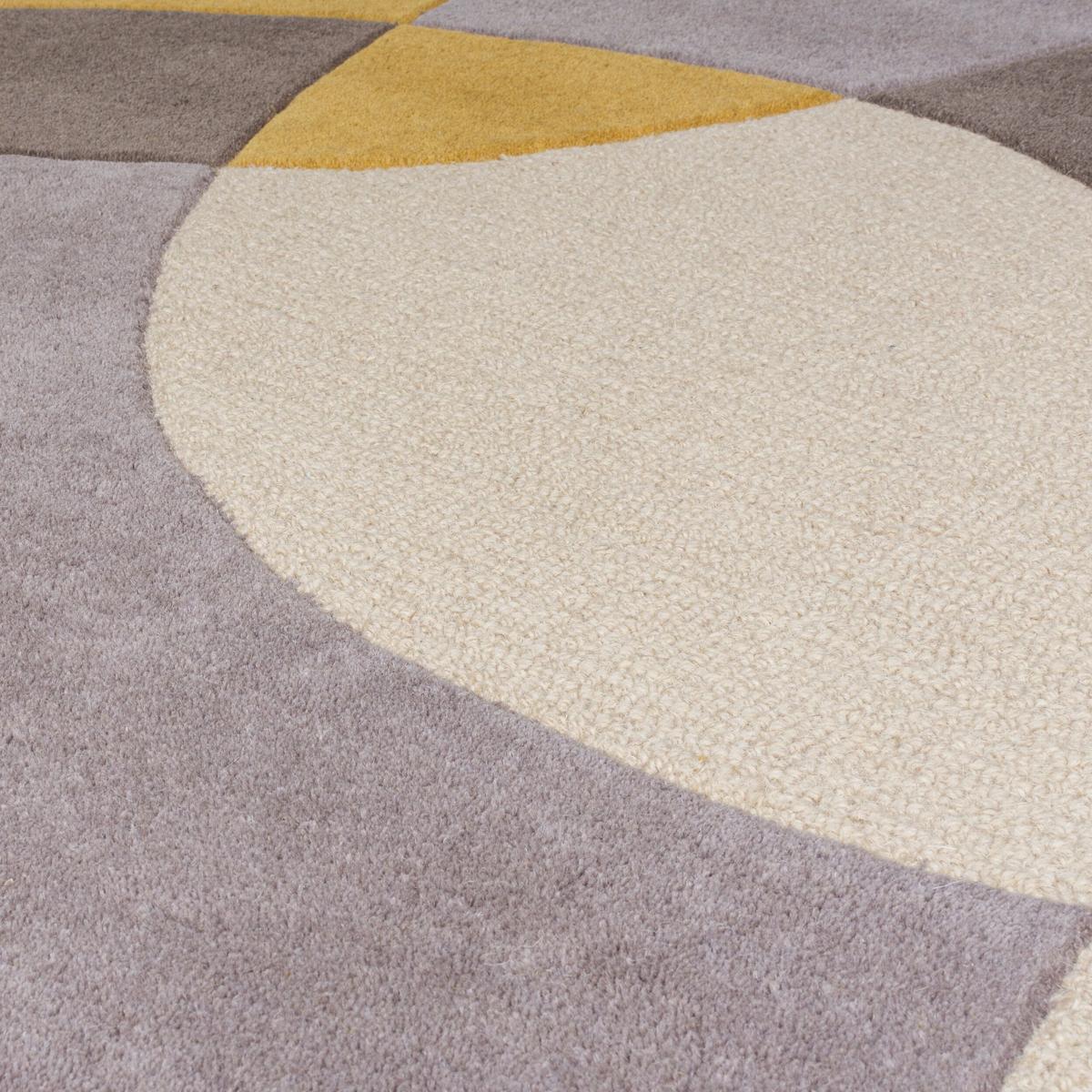 TEPPICH aus Wolle AIRE in Ocker, abstrakt, 200 x 290 cm - Gelb, Textil (290/200cm) - KADIMA DESIGN