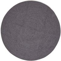 TEPPICH Melange geflochten rund 200 cm - Schwarz, Textil (200/200cm) - Homescapes