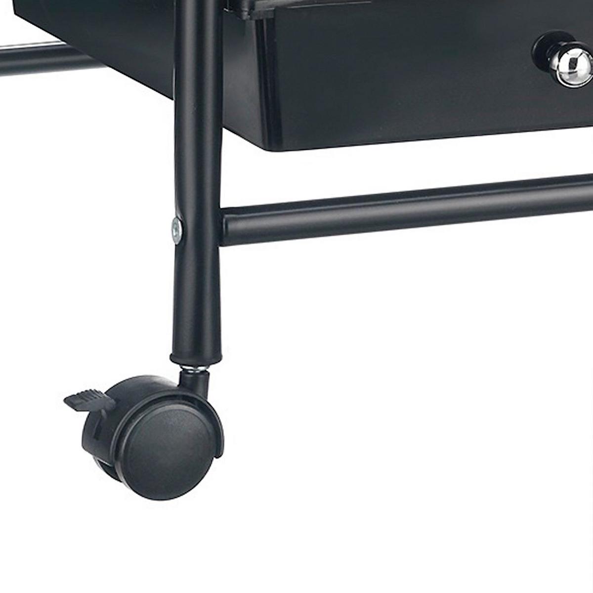 BADROLLWAGEN MARITA schwarz/schwarz - Schwarz, Kunststoff/Metall (63/97/39cm) - IDIMEX