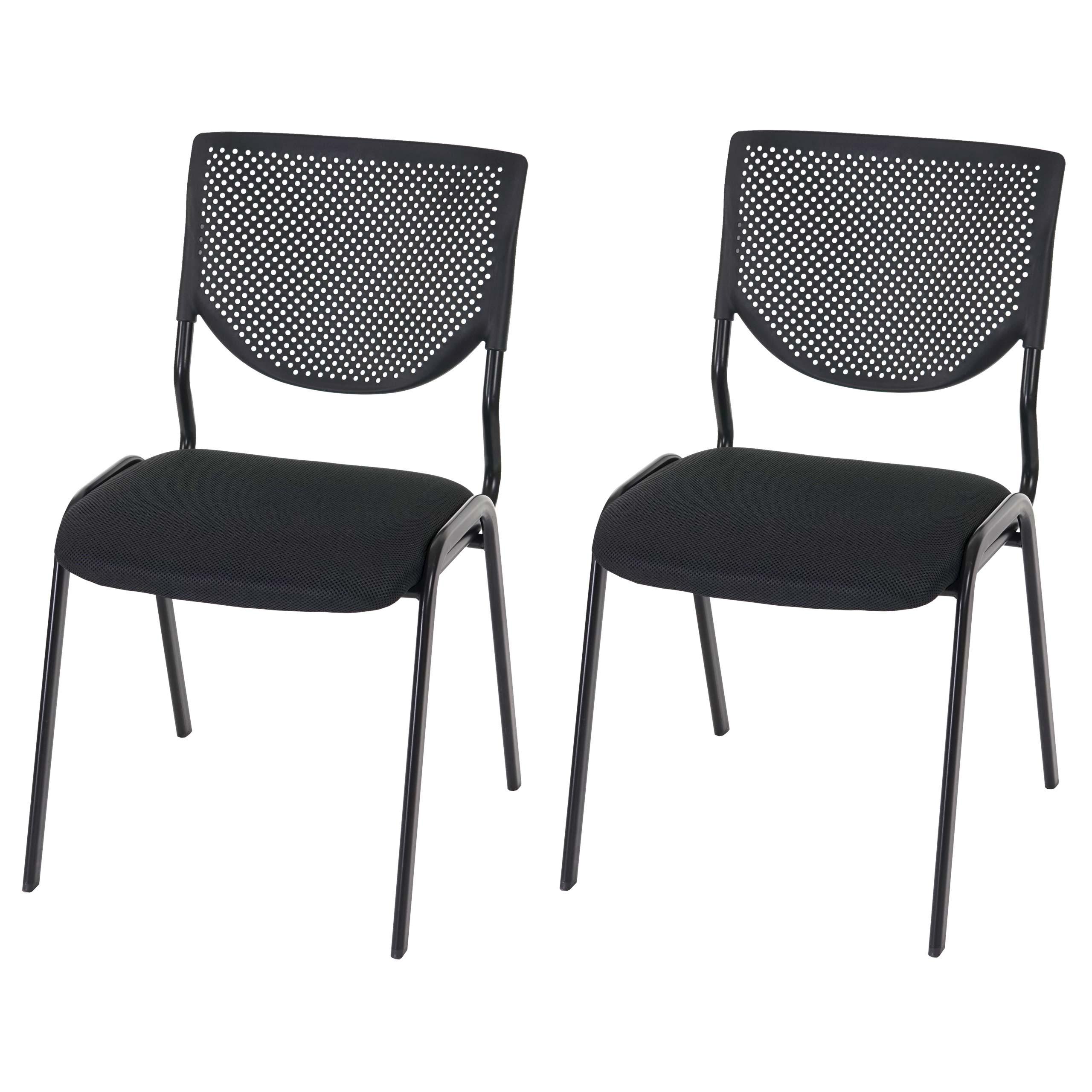 BESUCHERSTUHL Schwarz 2er-Set - Schwarz, Textil (49/83/58cm) - MCW
