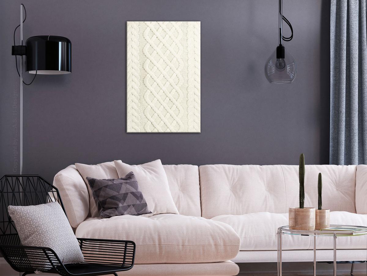 KUNSTDRUCK Weiß 40/60 cm - Weiß, Textil (40/60cm) - KUNSTLOFT
