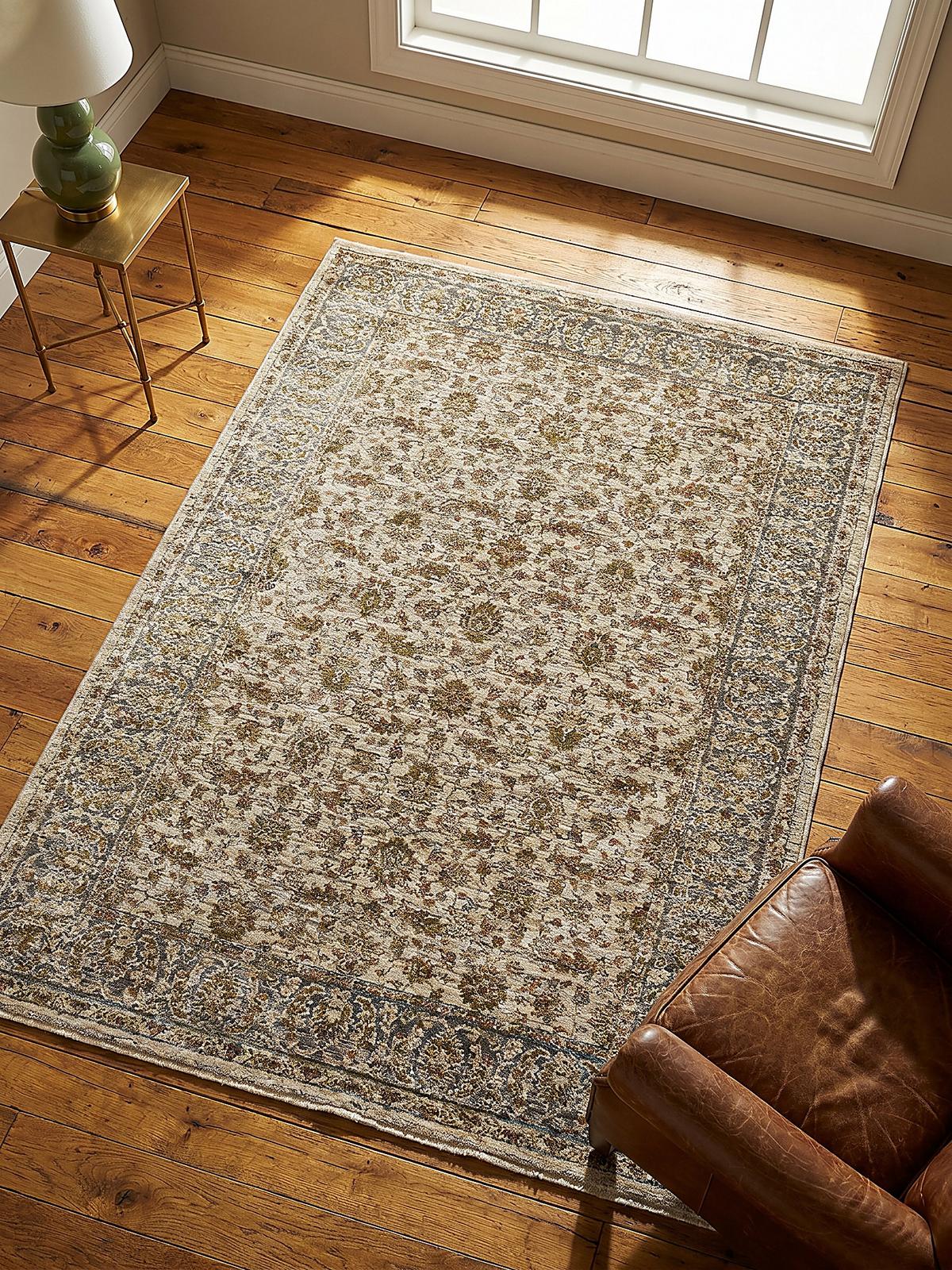 TEPPICH ADUR, im Vintage-Stil, Erdtöne-Grün, 200 x 300 cm - Grün, Textil (300/200cm) - KADIMA DESIGN