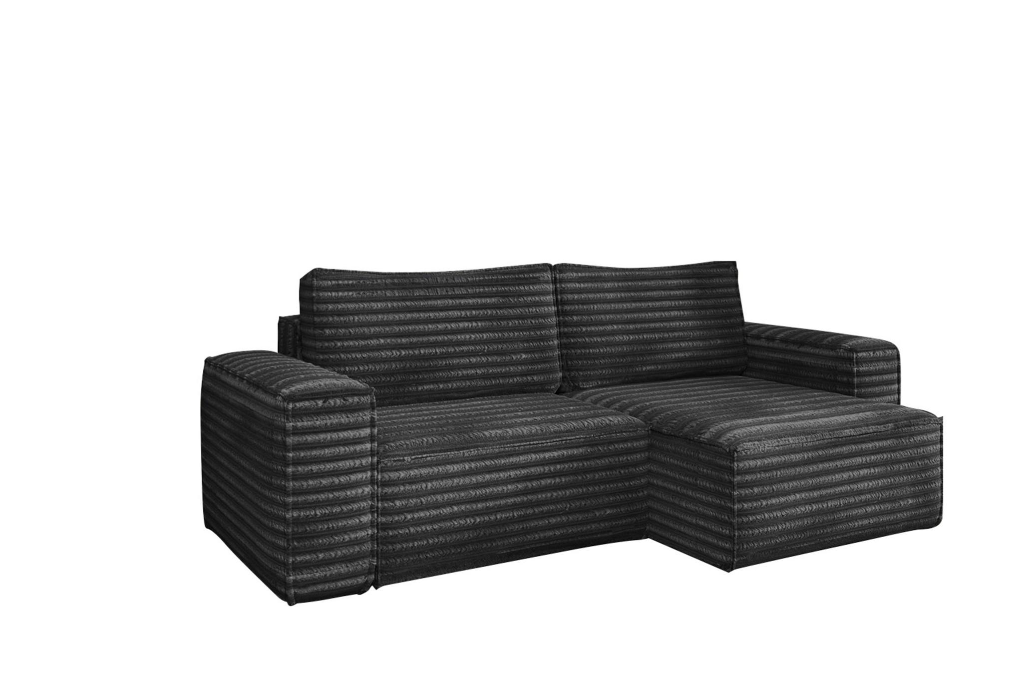 ECKSOFA Schlafsofa Madlen - Anthrazit, Holzwerkstoff/Textil (248/140cm) - Fun Möbel