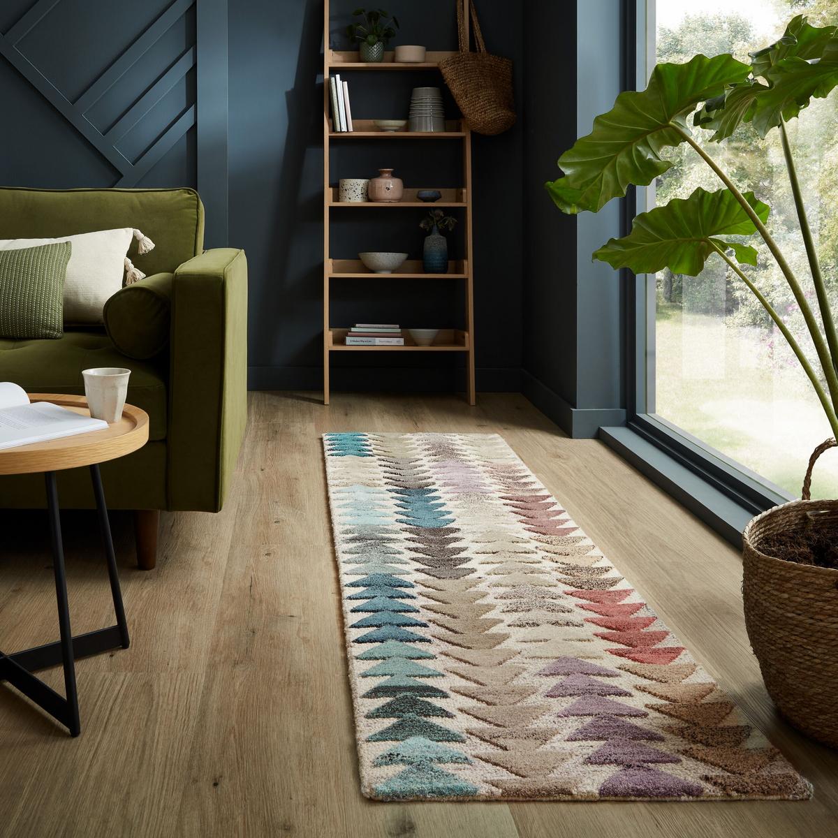 WOLLTEPPICH ESK, geometrisch, aus Wolle, Bunt, 60 x 230 cm - Multicolor, Textil (230/60cm) - KADIMA DESIGN