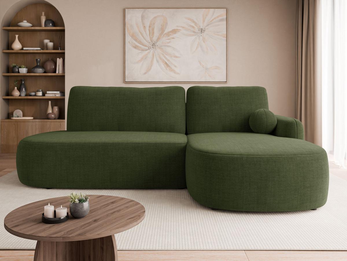 ECKSOFA Loridu O Premium, Seite: Rechts - Schwarz/Grün, Holz/Kunststoff (174/274cm) - MIRJAN24