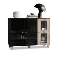 SIDEBOARD Denjo Tür in Eiche Nordic - Silbereichenfarben, Holzwerkstoff (107/81/35cm) - Vladon