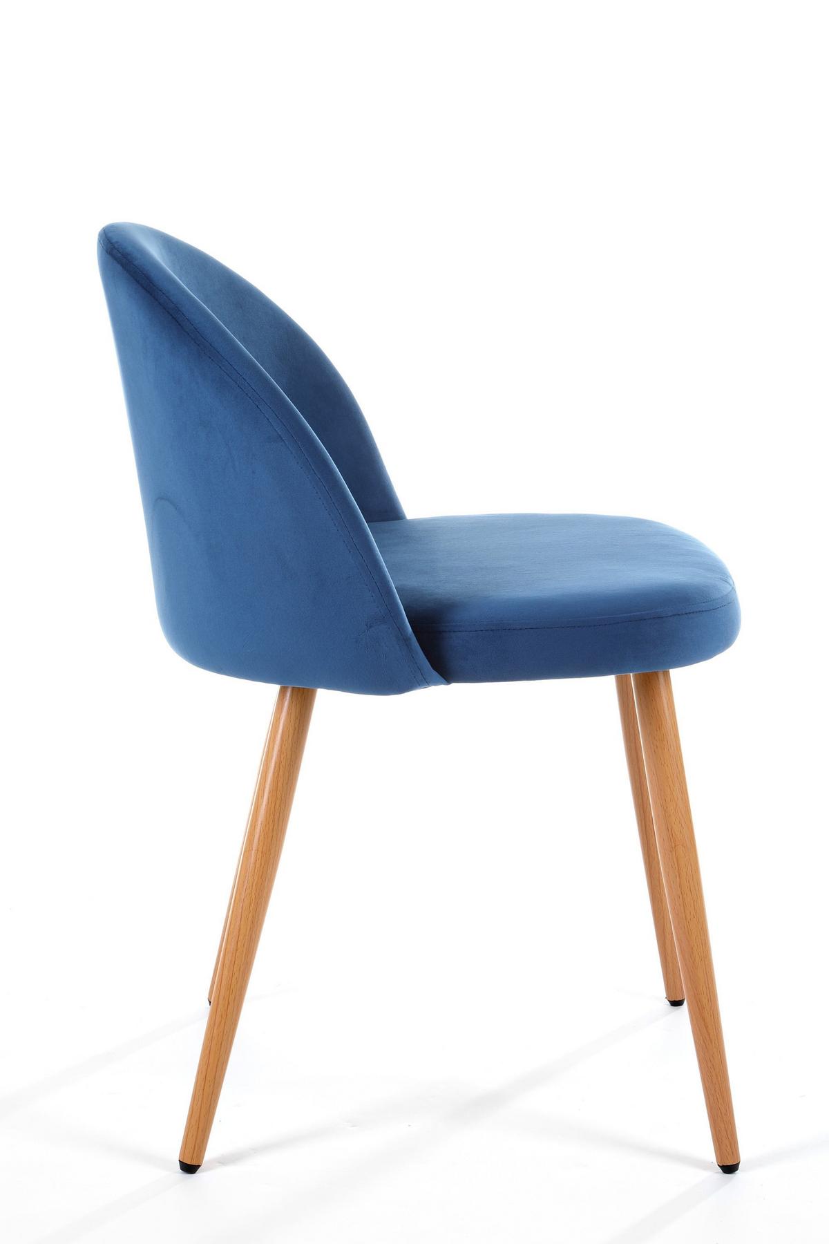 POLSTERSTUHL Blau 50/76/54 - Blau, Textil (50/77/54cm) - RAUMHIRSCH FURNITURE
