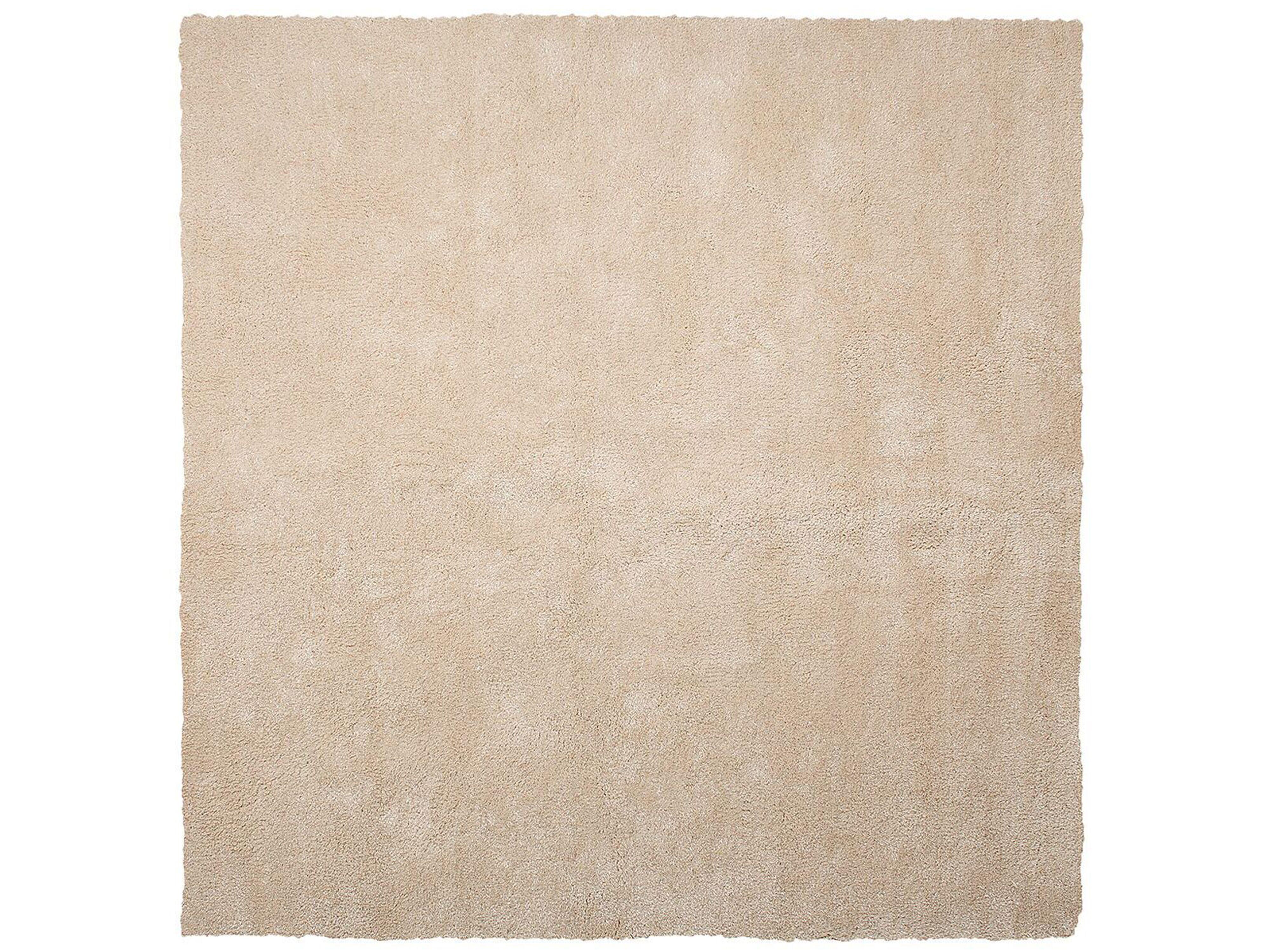 SHAGGY-TEPPICH Demre 200/200 cm - Beige, Kunststoff (200/200cm) - Beliani