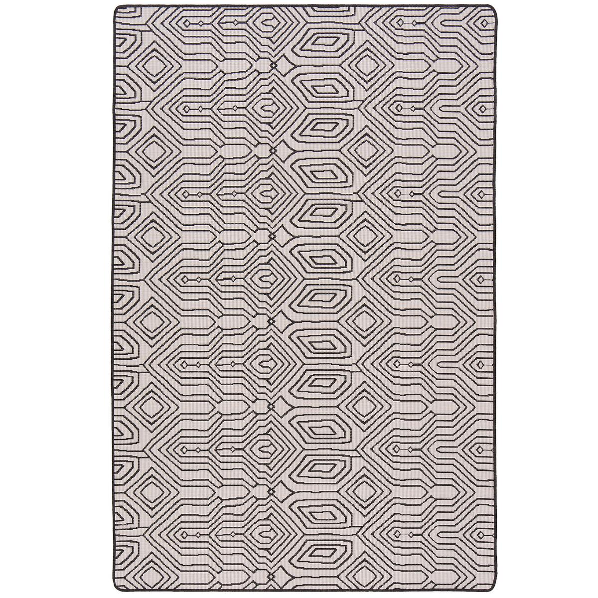 IN- UND OUTDOOR TEPPICH BEIDSEITIG NEWPORT MODERN - Schwarz, Textil (100/100cm) - Snapstyle