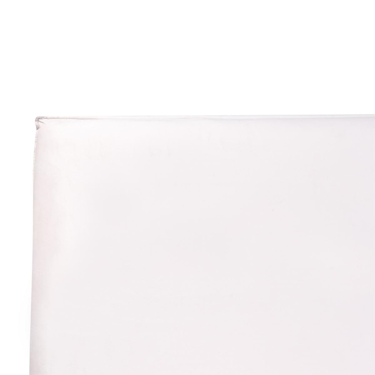 BETT mit Lattenrost 160/200 cm Samtstoff Cremeweiß Lavaur - Creme, Textil (160/200cm) - Beliani