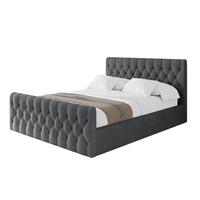 POLSTERBETT mit Bettkasten, Fußteil und Lattenrost, Boxbett mit Matratze H3/H4 - RENO-Z 180x200 Dunkelgrau - Anthrazit, Holzwerkstoff/Textil (180/200cm) - ALTDECOR