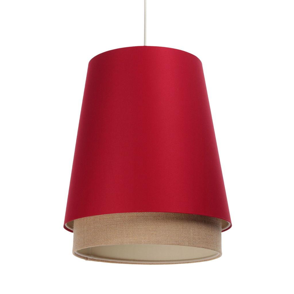 HÄNGELEUCHTE Rot 35/43 cm - Beige/Rot, Kunststoff (35/1.3/43cm) - ONZENO