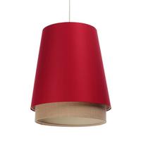 HÄNGELEUCHTE Rot 35/43 cm - Beige/Rot, Kunststoff (35/1.3/43cm) - ONZENO