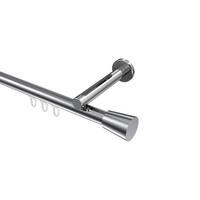GARDINENSTANGE INNENLAUF Siteno Sitra 300 cm (geteilt in 3 x 100 cm), 1-läufig, 20 mm Ø Chrom - Chromfarben, Metall (300cm) - INTERDECO