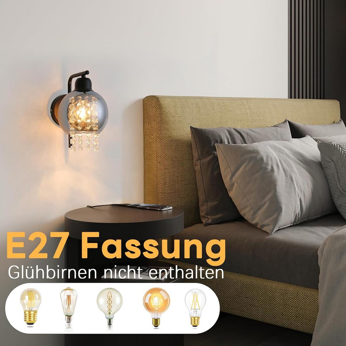 WANDLEUCHTE Zyzzh 15.0/15.0/23.0 cm - Schwarz, Metall (15/23/15cm) - ZMH