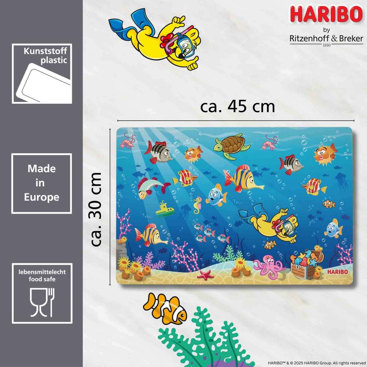 KINDERGESCHIRR-SET Haribo Seaworld bunt - Multicolor, Keramik/Kunststoff (2/2/2cm) - Ritzenhoff Breker