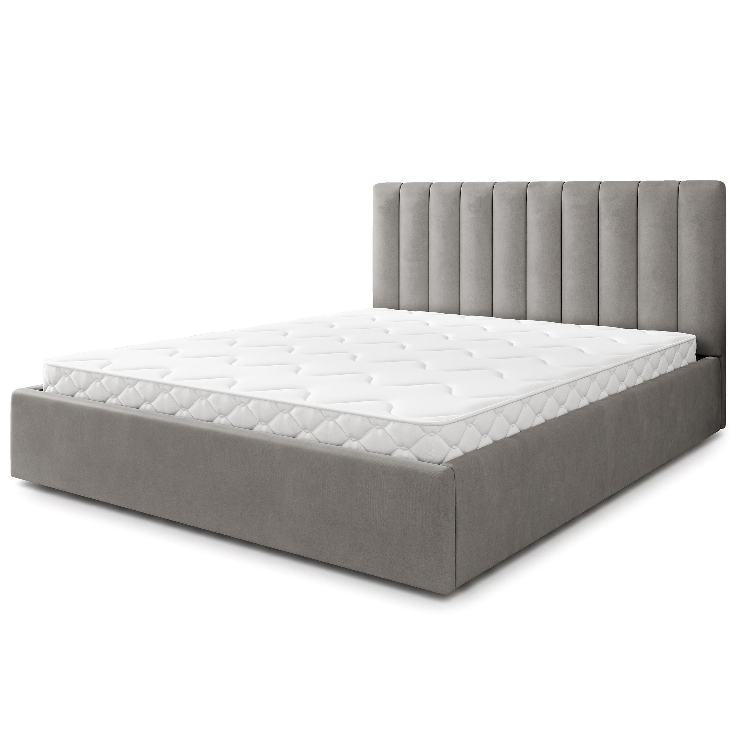 POLSTERBETT DEMERA MGV 160x200 cm mit Bettkästen - Grau - Grau, Holz (160/200cm) - MASSENO