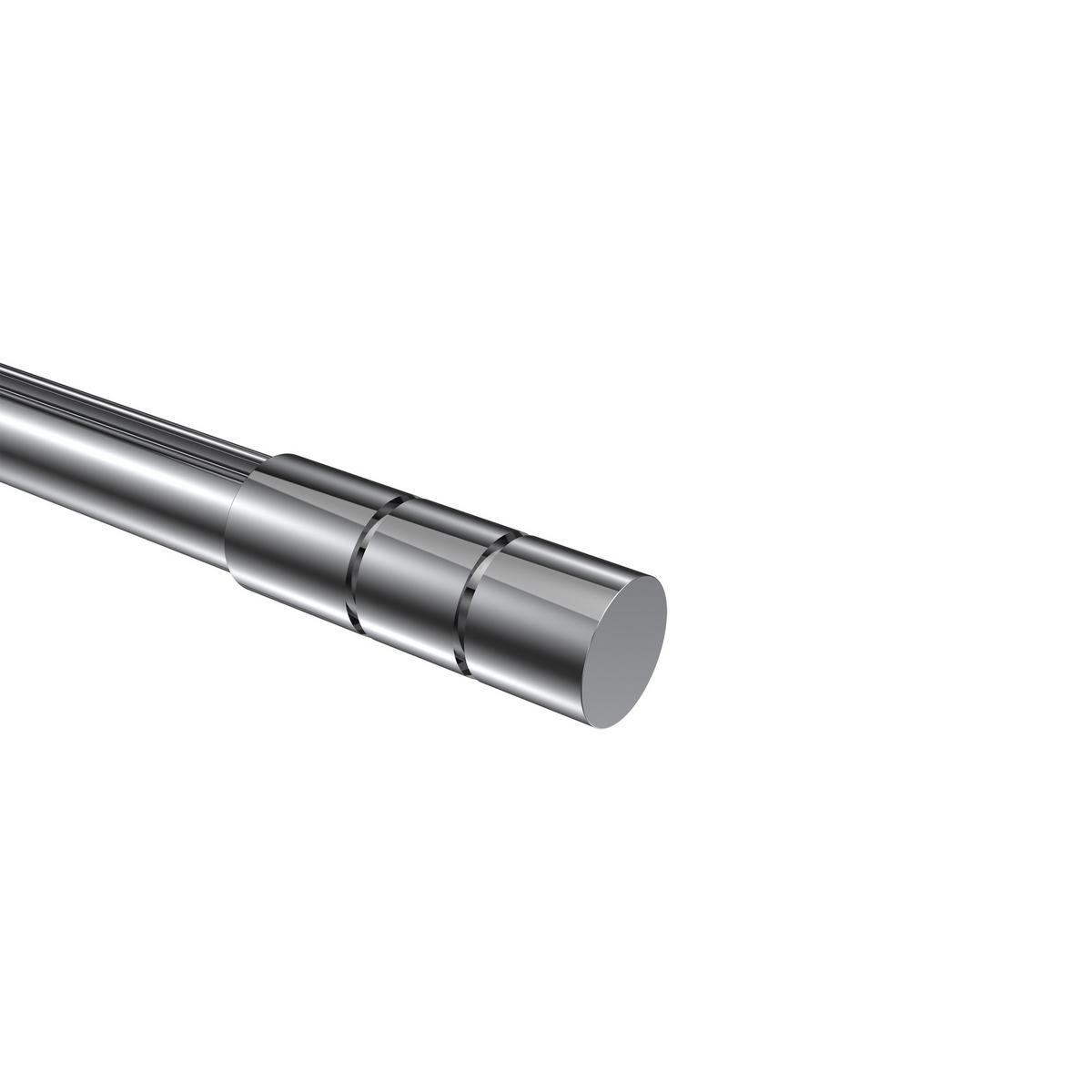 ENDSTÜCKE FÜR GARDINENSTANGEN 20 mm Ø, Elanto Chrom, Packung 2 Stück - Chromfarben, Metall (6.4/2.4/2.4cm) - INTERDECO