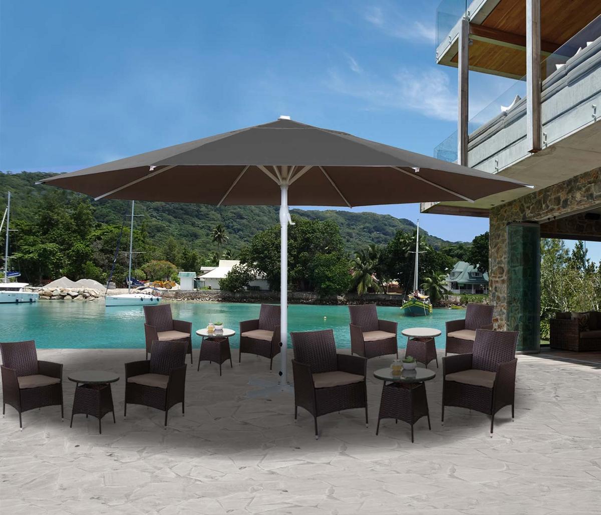 SONNENSCHIRM Anthrazit - Anthrazit, Textil (500/500cm) - MCW