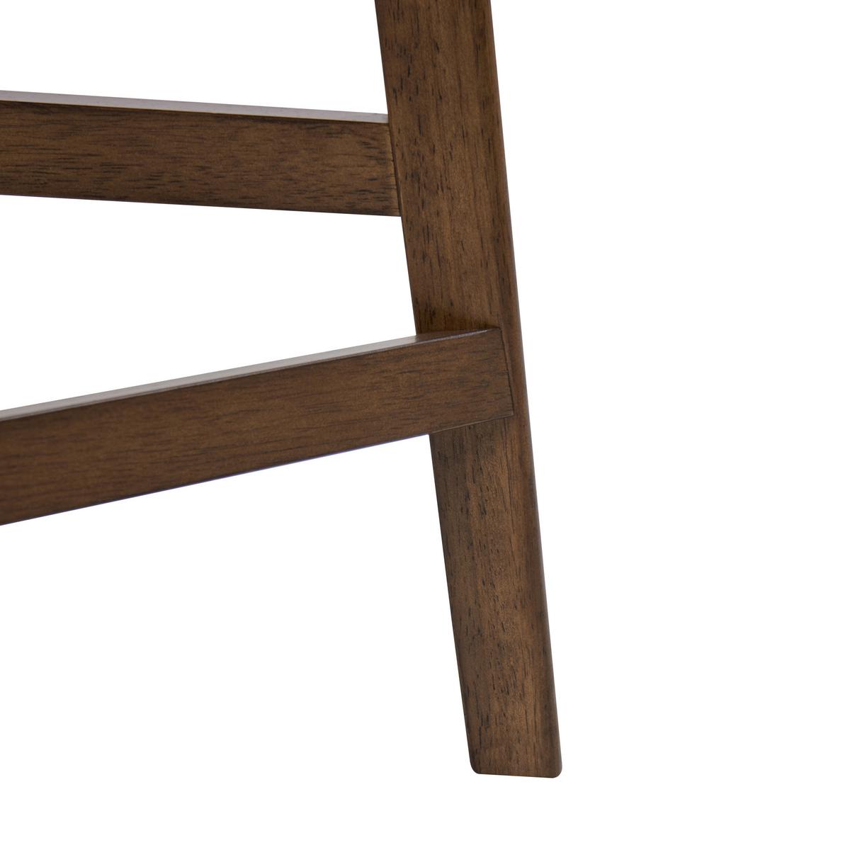 BARSTUHL 2er-Set Holz Braun/Beige Holly - Braun, Holz (49/93/54cm) - Beliani