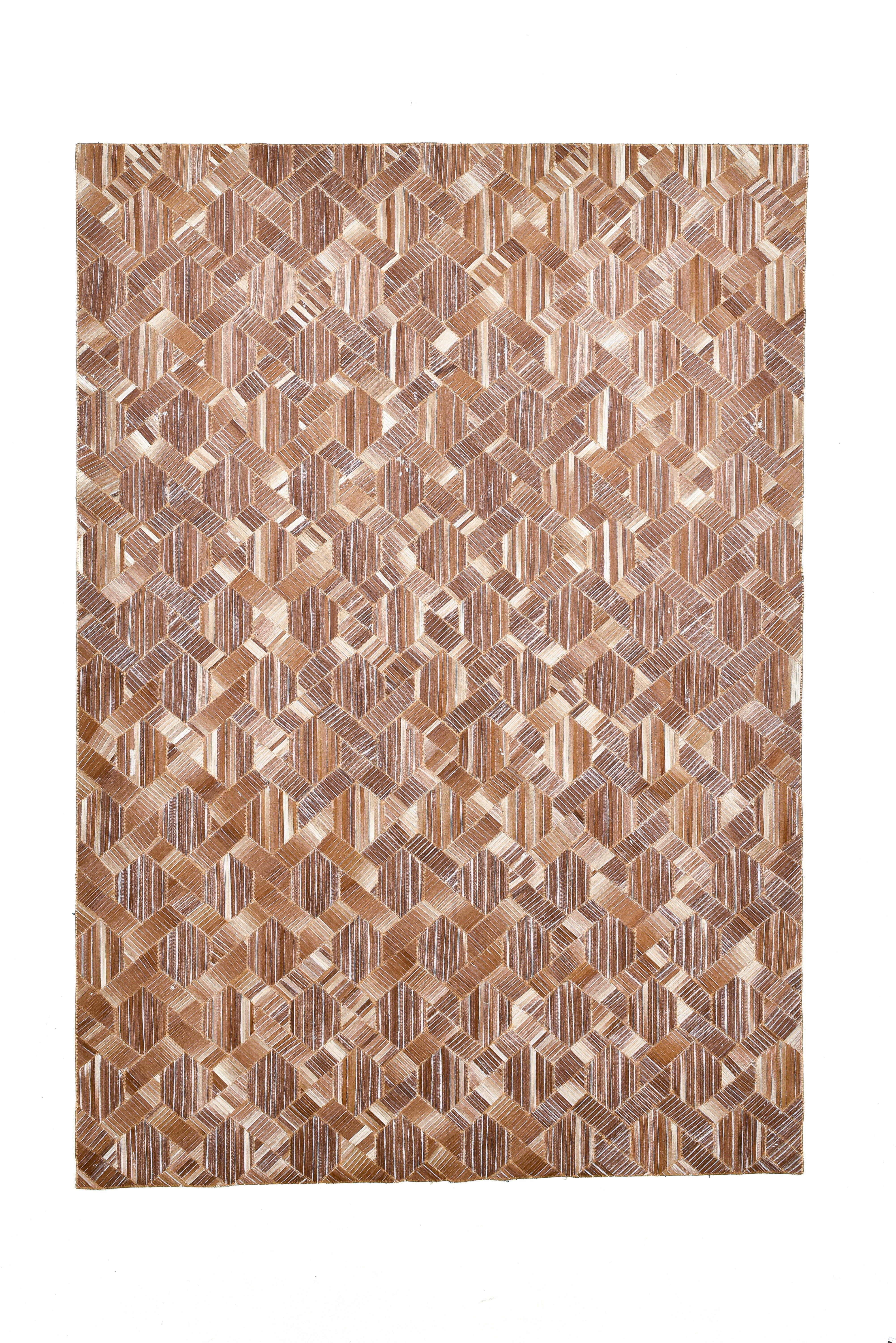 LEDERTEPPICH Kobe 160x230 cm - Braun, Textil (160/230cm) - THEKO