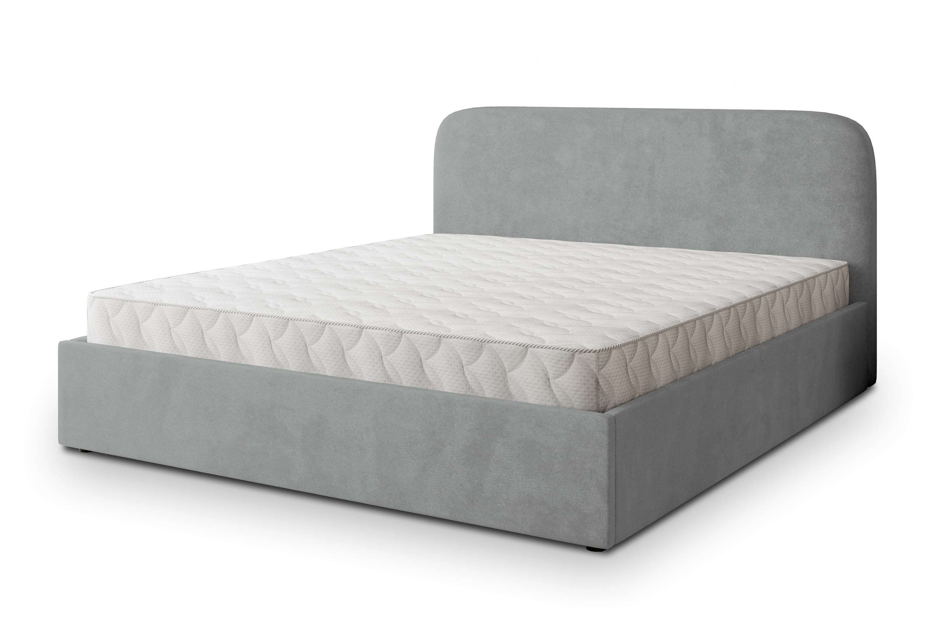 POLSTERBETT RENIVE K 200x200 cm mit Bettkästen - Hellgrau - Hellgrau, Holz/Textil - MASSENO